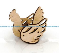 Chicken easter  file cdr and dxf free vector download for Laser cut
