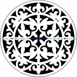 Decorative motifs circle E0009722 file cdr and dxf free vector download for Laser cut