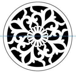 Decorative motifs circle E0009823 file cdr and dxf free vector download for Laser cut