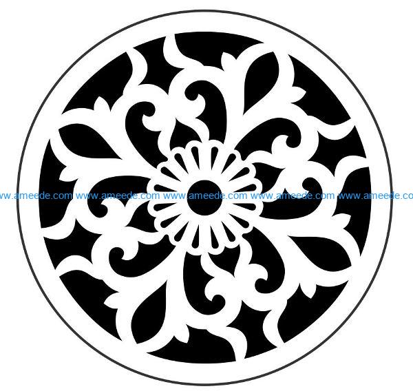 Decorative motifs circle E0009823 file cdr and dxf free vector download for Laser cut