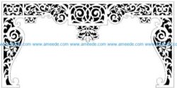 Decorative pattern E0009859 file cdr and dxf free vector download for Laser cut CNC