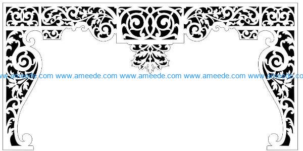 Decorative pattern E0009859 file cdr and dxf free vector download for Laser cut CNC