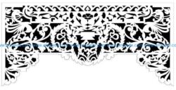 Decorative pattern E0009860 file cdr and dxf free vector download for Laser cut CNC