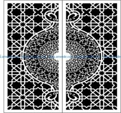 Design pattern door E0009729 file cdr and dxf free vector download for Laser cut CNC