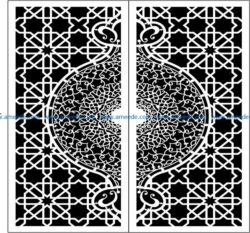 Design pattern door E0009729 file cdr and dxf free vector download for Laser cut CNC