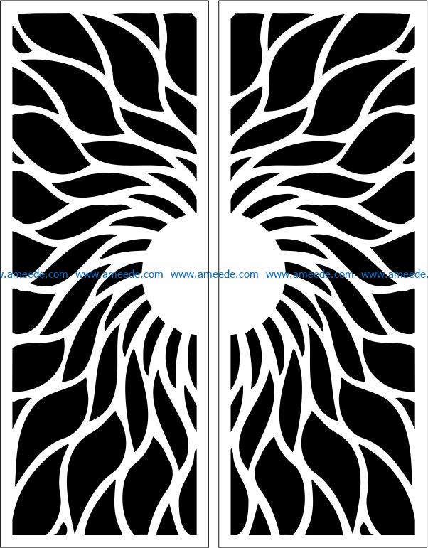 Design pattern door E0009750 file cdr and dxf free vector download for Laser cut CNC