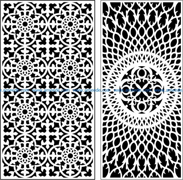 Design pattern door E0009752 file cdr and dxf free vector download for Laser cut CNC