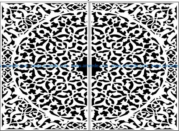 Design pattern door E0009753 file cdr and dxf free vector download for Laser cut CNC