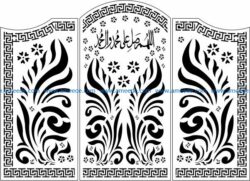 Design pattern door E0009755 file cdr and dxf free vector download for Laser cut CNC