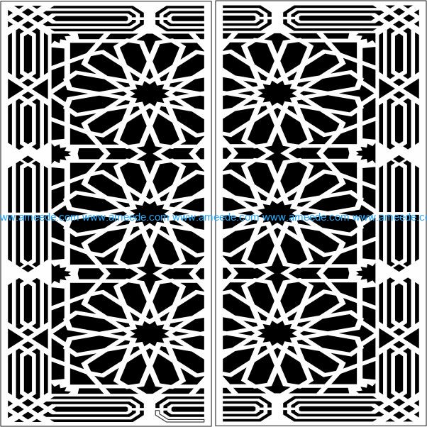 Design pattern door E0009799 file cdr and dxf free vector download for Laser cut CNC