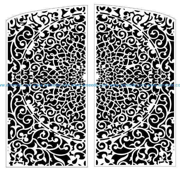 Design pattern door E0009820 file cdr and dxf free vector download for Laser cut CNC