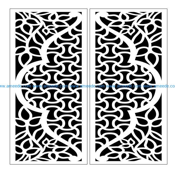 Design pattern door E0009821 file cdr and dxf free vector download for Laser cut CNC