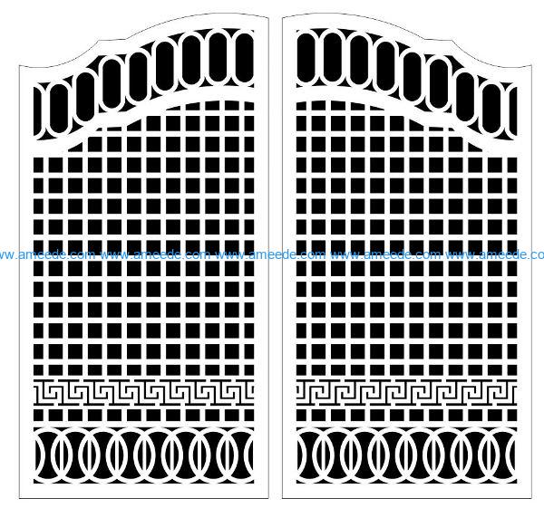 Design pattern door E0009822 file cdr and dxf free vector download for Laser cut CNC