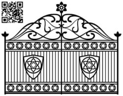 Design pattern iron gate E0010029 file cdr and dxf free vector download for Laser cut CNC