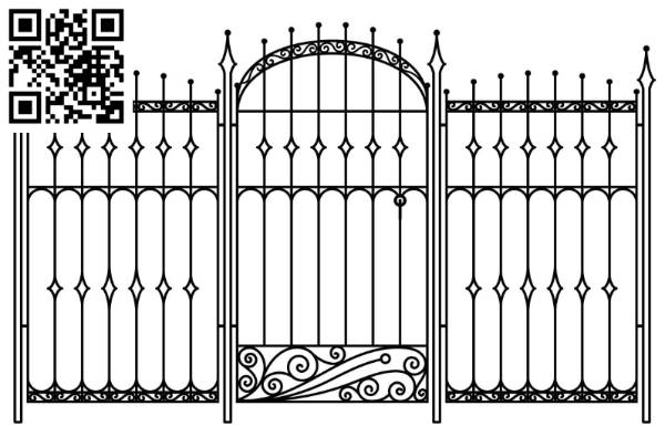 Design pattern iron gate E0010070 file cdr and dxf free vector download for Laser cut CNC