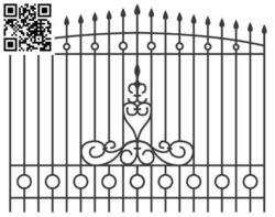 Design pattern iron gate E0010096 file cdr and dxf free vector download for Laser cut CNC