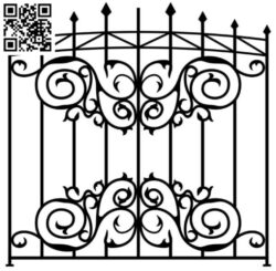 Design pattern iron gate E0010099 file cdr and dxf free vector download for Laser cut CNC