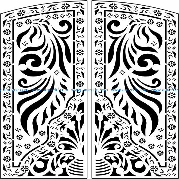 Design pattern panel screen E0009748 file cdr and dxf free vector download for Laser cut CNC