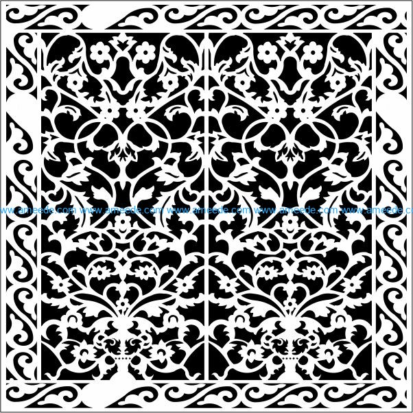 Design pattern panel screen E0009792 file cdr and dxf free vector download for Laser cut CNC