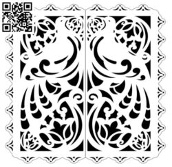 Design pattern screen panel E0010033 file cdr and dxf free vector download for Laser cut CNC