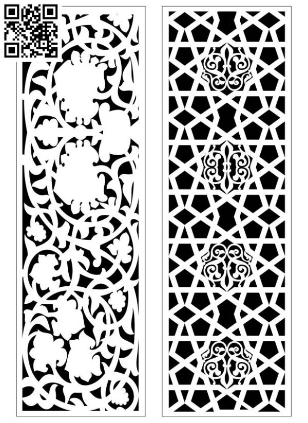 Design pattern screen panel E0010064 file cdr and dxf free vector download for Laser cut CNC