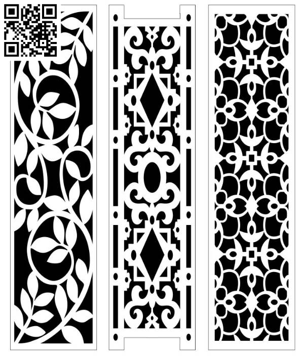 Design pattern screen panel E0010105 file cdr and dxf free vector download for Laser cut CNC