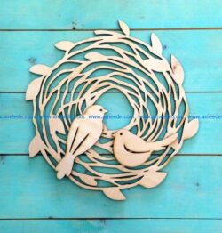 Easter decoration nest file cdr and dxf free vector download for Laser cut