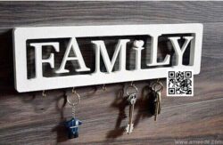 Family key holder file cdr and dxf free vector download for Laser cut