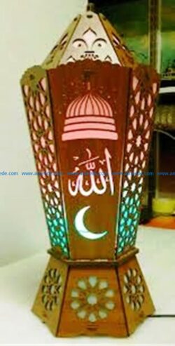 Islamic wooden lights file cdr and dxf free vector download for Laser cut