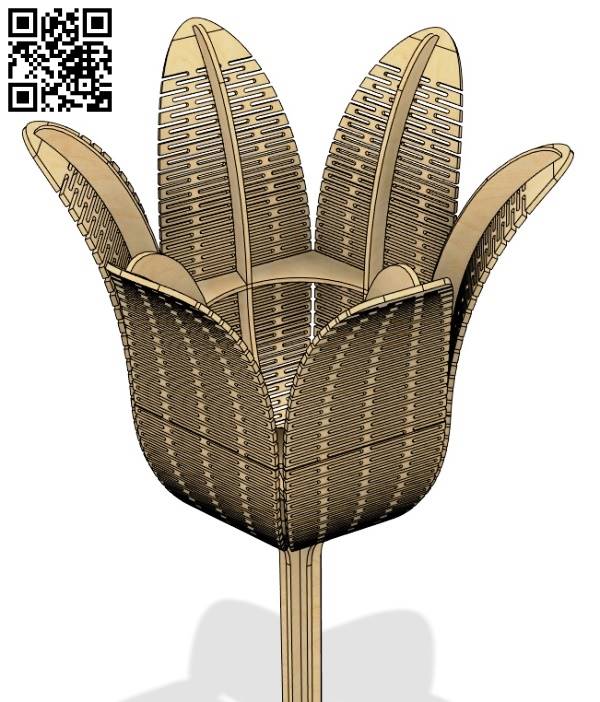 Lamp flower file cdr and dxf free vector download for Laser cut