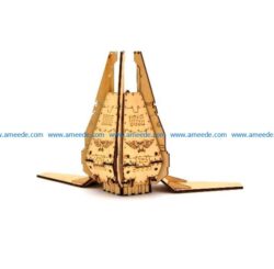 Landing Kapsula file cdr and dxf free vector download for Laser cut