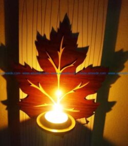 Maple leaves candlesticks file cdr and dxf free vector download for Laser cut
