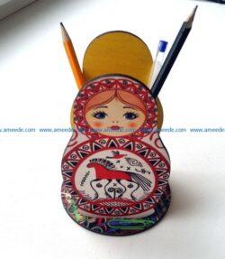 Matryoshka pen box file cdr and dxf free vector download for Laser cut