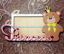 Princess photo frames file cdr and dxf free vector download for Laser cut