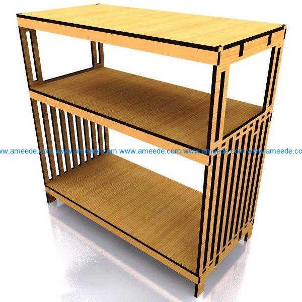 Wooden rack storage stand Royalty Free Vector Image