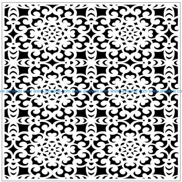 Square decoration E0009827 file cdr and dxf free vector download for Laser cut