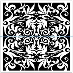 Square decoration E0009855 file cdr and dxf free vector download for Laser cut