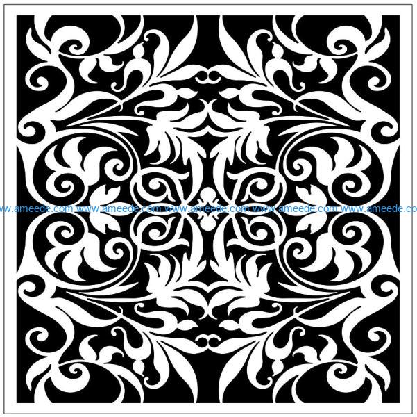 Square decoration E0009855 file cdr and dxf free vector download for Laser cut