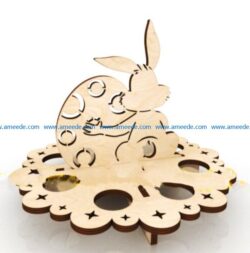 Stand with a hare file cdr and dxf free vector download for Laser cut