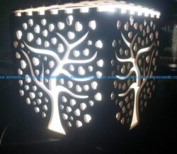 Tree night light file cdr and dxf free vector download for Laser cut