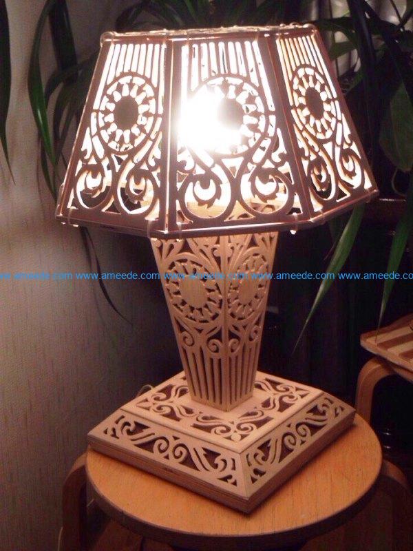 Unique lamp file cdr and dxf free vector download for Laser cut