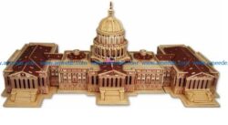 United States Congress Building file cdr and dxf free vector download for Laser cut