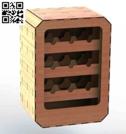 Wine Rack file cdr and dxf free vector download for Laser cut