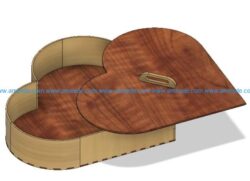 Wooden heart box file cdr and dxf free vector download for Laser cut