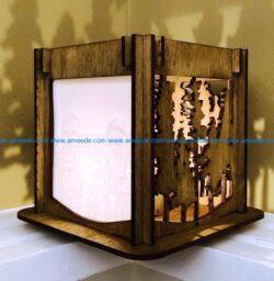 Wooden lamp file cdr and dxf free vector download for Laser cut