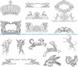 kalligrafi elements file cdr and dxf free vector download for laser engraving machines