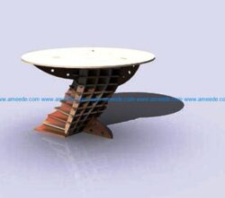 table flat file cdr and dxf free vector download for Laser cut