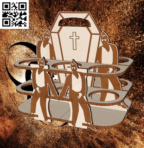 coffin dance bottle holder file cdr and dxf free vector download for Laser cut