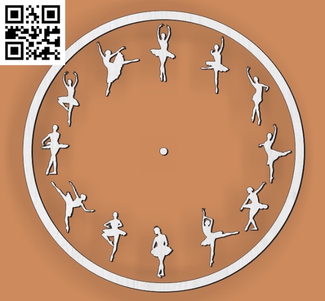 Ballet clock file cdr and dxf free vector download for Laser cut
