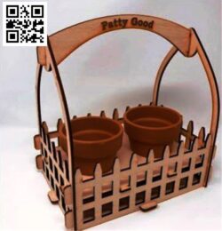 Basket of flower pots file cdr and dxf free vector download for Laser cut